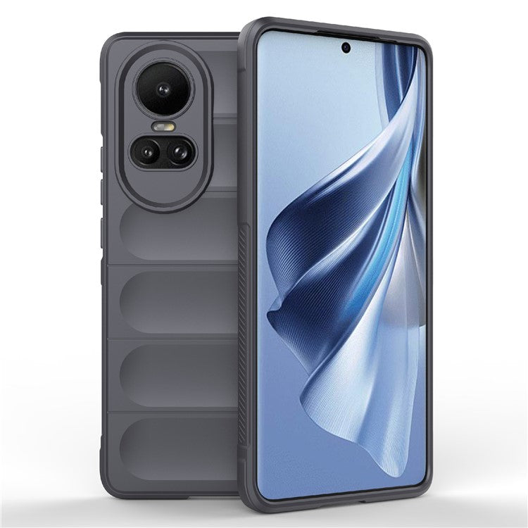 TPU Phone Case for Oppo Reno10 5G (Global) / Reno10 Pro 5G (Global) , Drop-Proof Protective Rugged Cover - Dark Grey
