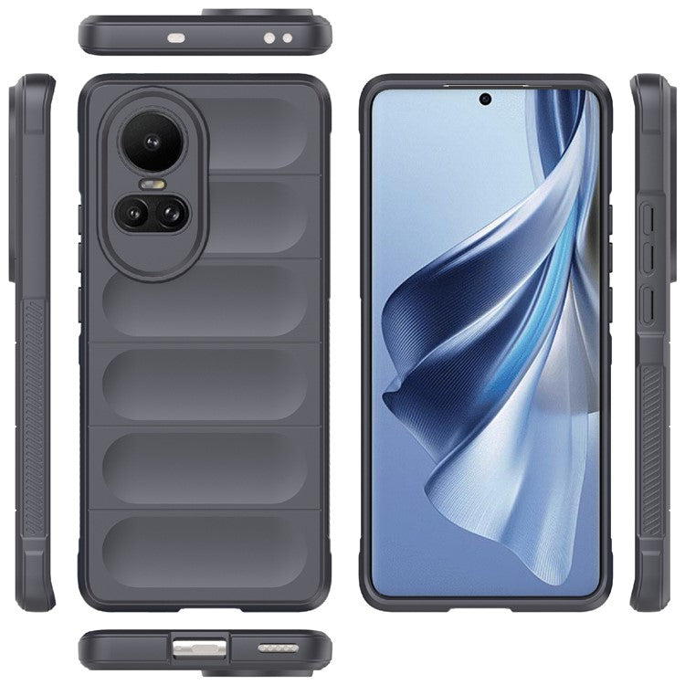 TPU Phone Case for Oppo Reno10 5G (Global) / Reno10 Pro 5G (Global) , Drop-Proof Protective Rugged Cover - Dark Grey