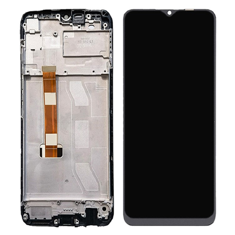 For Realme C25s Grade C LCD Screen and Digitizer Assembly + Frame Replacement Part (without Logo)