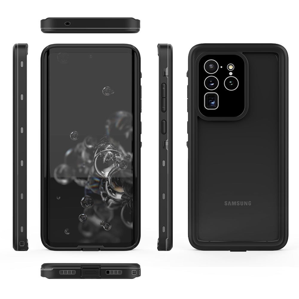 REDPEPPER For Samsung Galaxy S20 Ultra IP68 Waterproof Case Swimming Diving Clear Back Phone Shell [Support Fingerprint Unlock] - Green