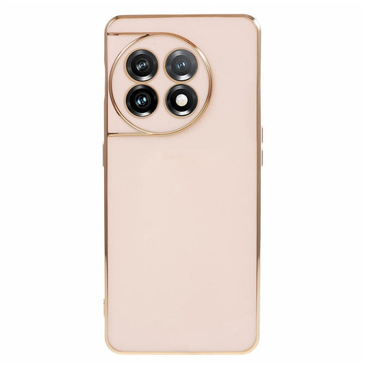 6D Glossy Anti-drop TPU Phone Case for OnePlus 11 5G Electroplating Smooth Phone Cover - Pink