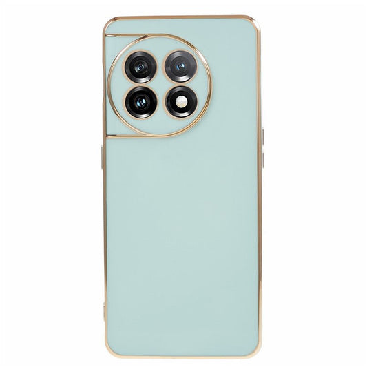6D Glossy Anti-drop TPU Phone Case for OnePlus 11 5G Electroplating Smooth Phone Cover - Cyan