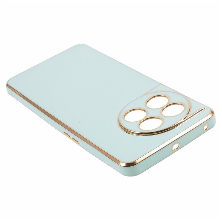 6D Glossy Anti-drop TPU Phone Case for OnePlus 11 5G Electroplating Smooth Phone Cover - Cyan