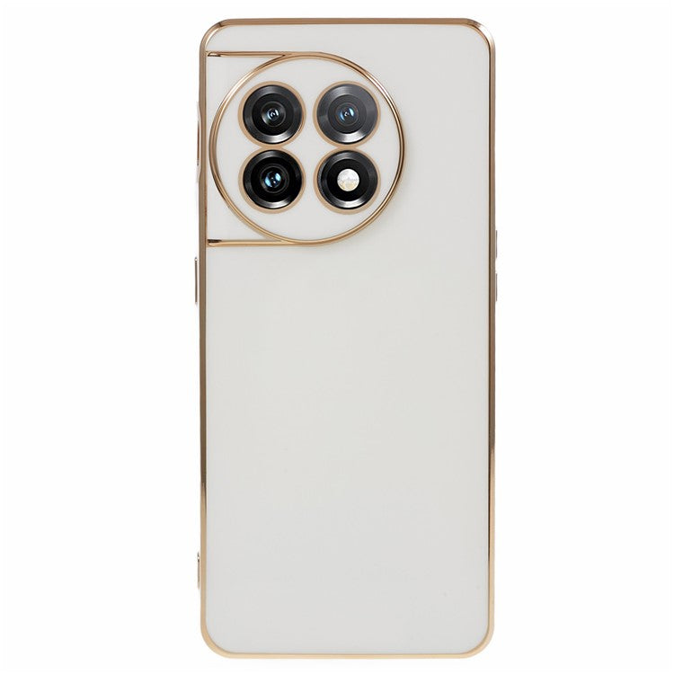 6D Glossy Anti-drop TPU Phone Case for OnePlus 11 5G Electroplating Smooth Phone Cover - Grey