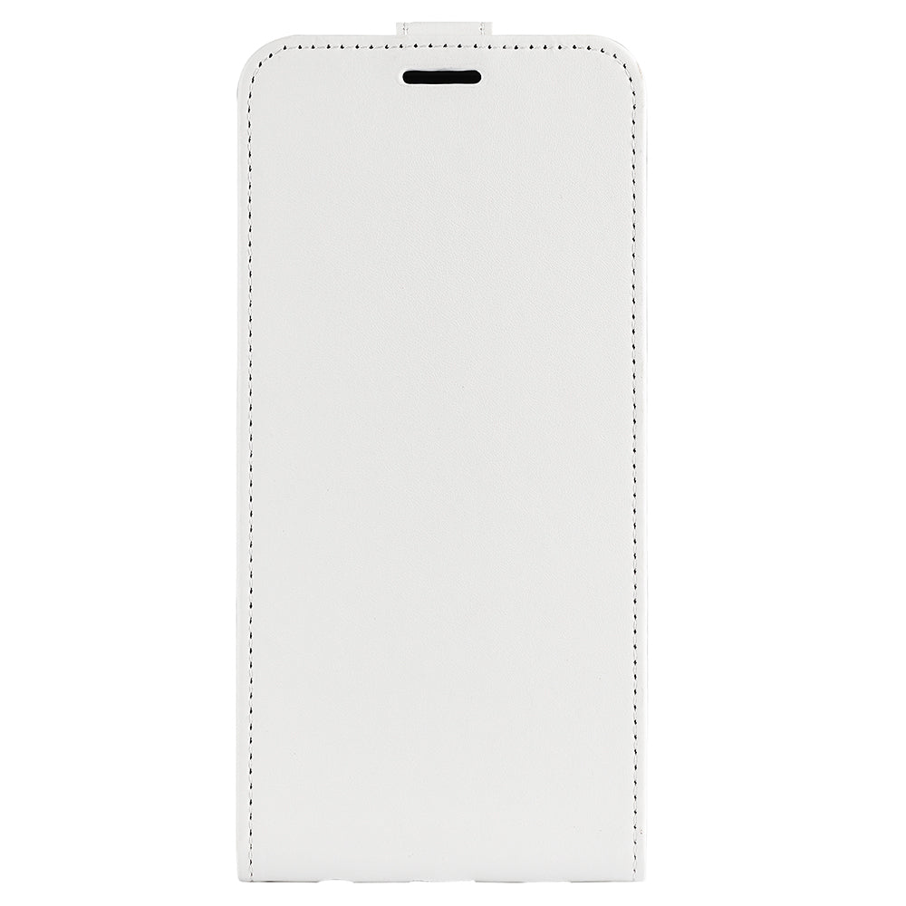 For Samsung Galaxy F34 5G / M34 5G Vertical Flip Phone Leather Case Card Holder Crazy Horse Texture Cover - White