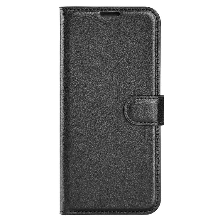 Phone Case For Oppo K11 5G Wallet Litchi Texture Shell Anti-Scratch Stand PU Leather Phone Cover - Black