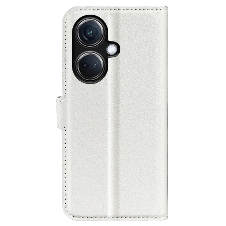 Phone Case For Oppo K11 5G Wallet Litchi Texture Shell Anti-Scratch Stand PU Leather Phone Cover - White