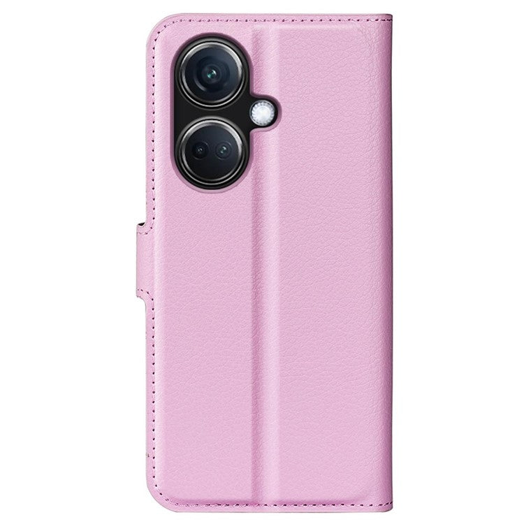 Phone Case For Oppo K11 5G Wallet Litchi Texture Shell Anti-Scratch Stand PU Leather Phone Cover - Pink