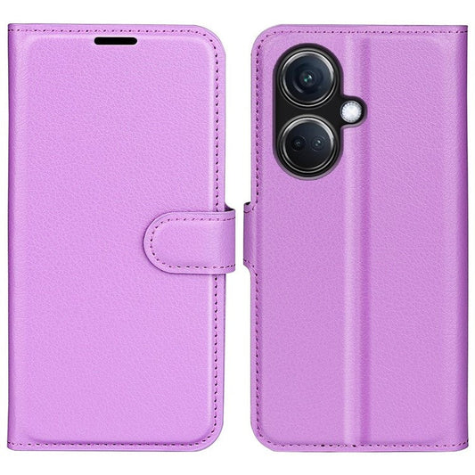 Phone Case For Oppo K11 5G Wallet Litchi Texture Shell Anti-Scratch Stand PU Leather Phone Cover - Purple