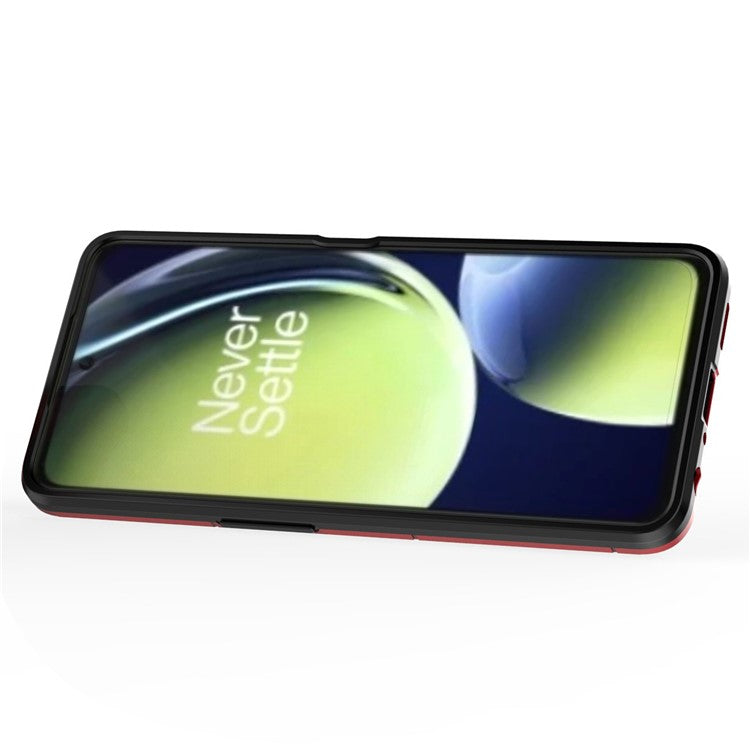 For OnePlus Nord CE3 5G TPU+PC Protective Case Rotation Ring Holder Kickstand Phone Cover - Red