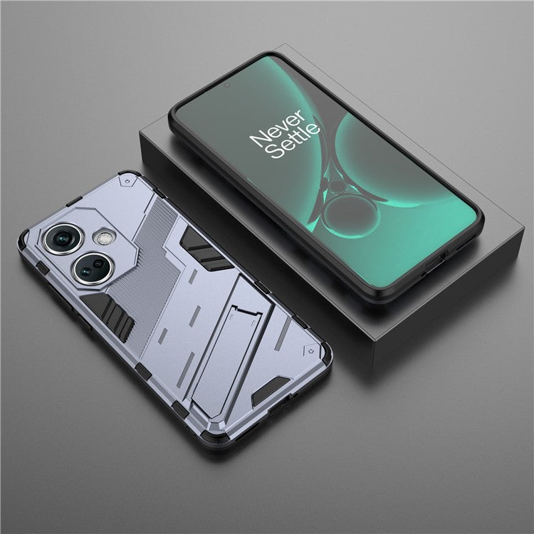 PC+TPU Impact-Resistant Case for OnePlus Nord CE3 5G , Kickstand Armor Phone Cover - Dark Blue