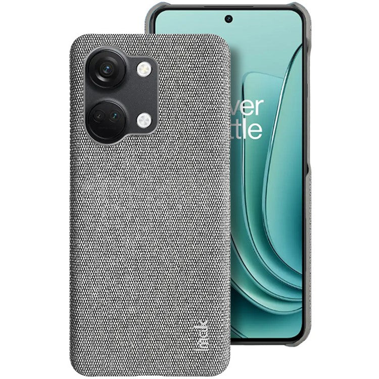 IMAK Ruiyi Series for OnePlus Ace 2V / Nord 3 5G PU Leather Coated PC Case Cloth Texture Phone Cover - Light Grey