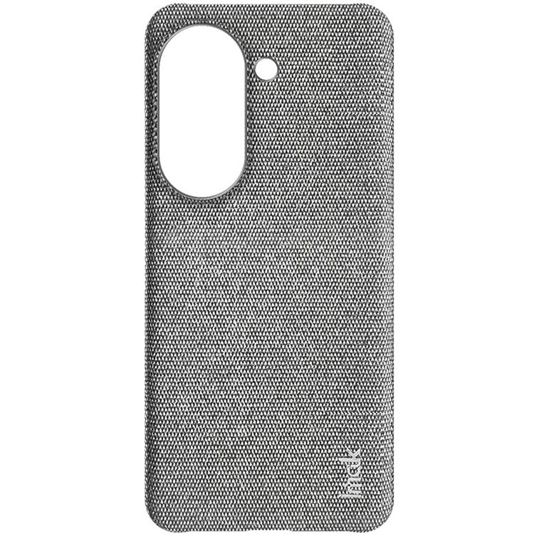 IMAK Ruiyi Series for Asus Zenfone 9 5G / Zenfone 10 5G Cloth Texture Phone Case PU Leather Coated PC Cover - Light Grey
