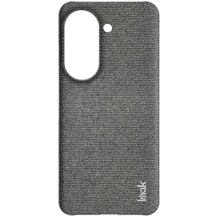 IMAK Ruiyi Series for Asus Zenfone 9 5G / Zenfone 10 5G Cloth Texture Phone Case PU Leather Coated PC Cover - Dark Grey