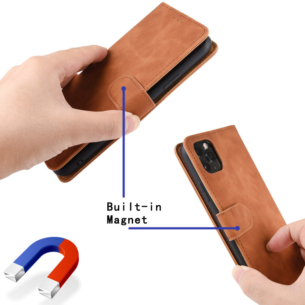 For Samsung Galaxy F34 5G / M34 5G Stand Skin-touch Phone Case Wallet PU Leather Full Protection Phone Cover - Green