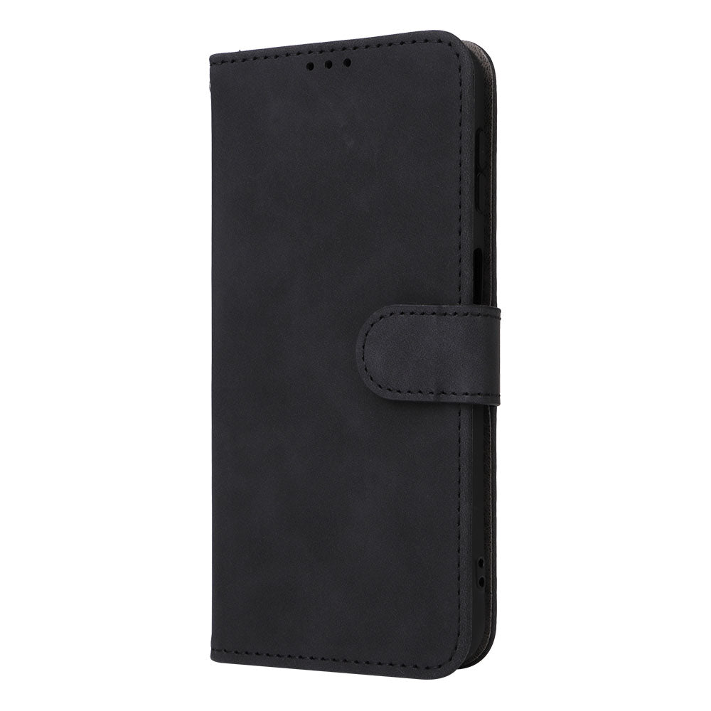 For Samsung Galaxy F34 5G / M34 5G Stand Skin-touch Phone Case Wallet PU Leather Full Protection Phone Cover - Black