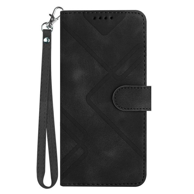 YX0040 For Samsung Galaxy Z Fold4 5G PU Leather+PC Card Holder Case Imprinted Phone Cover - Black