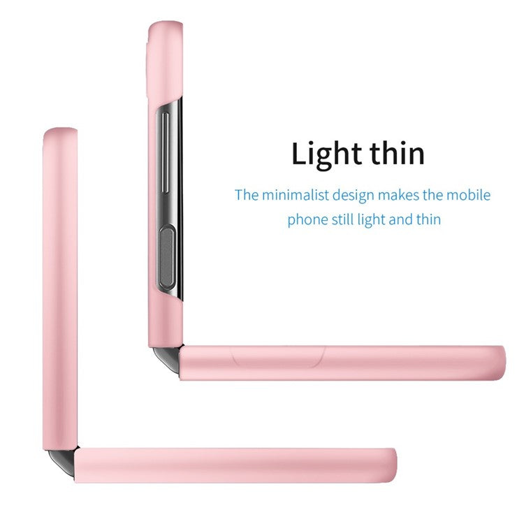 For Samsung Galaxy Z Flip5 5G Hard PC Folding Phone Case Anti-scratch Solid Color Phone Cover - Green