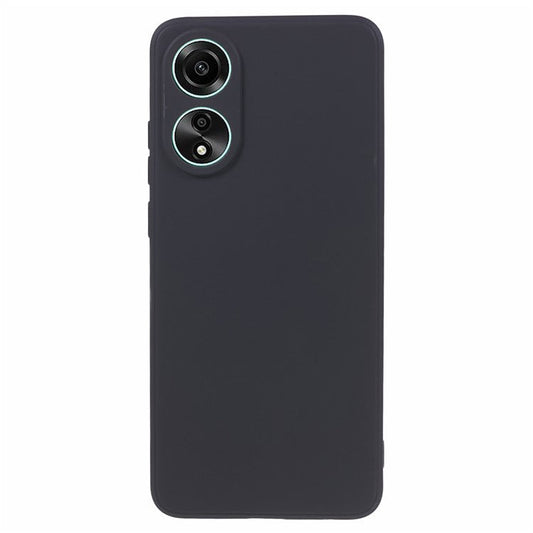 Straight Edge Phone Case for Oppo A78 4G , Lens Precise Cutout Soft TPU Anti-scratch Cover - Black