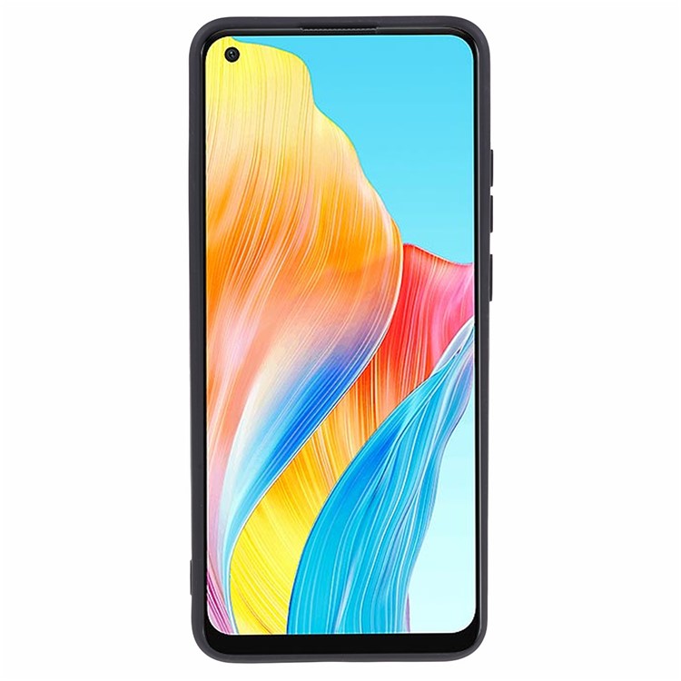 Straight Edge Phone Case for Oppo A78 4G , Lens Precise Cutout Soft TPU Anti-scratch Cover - Black