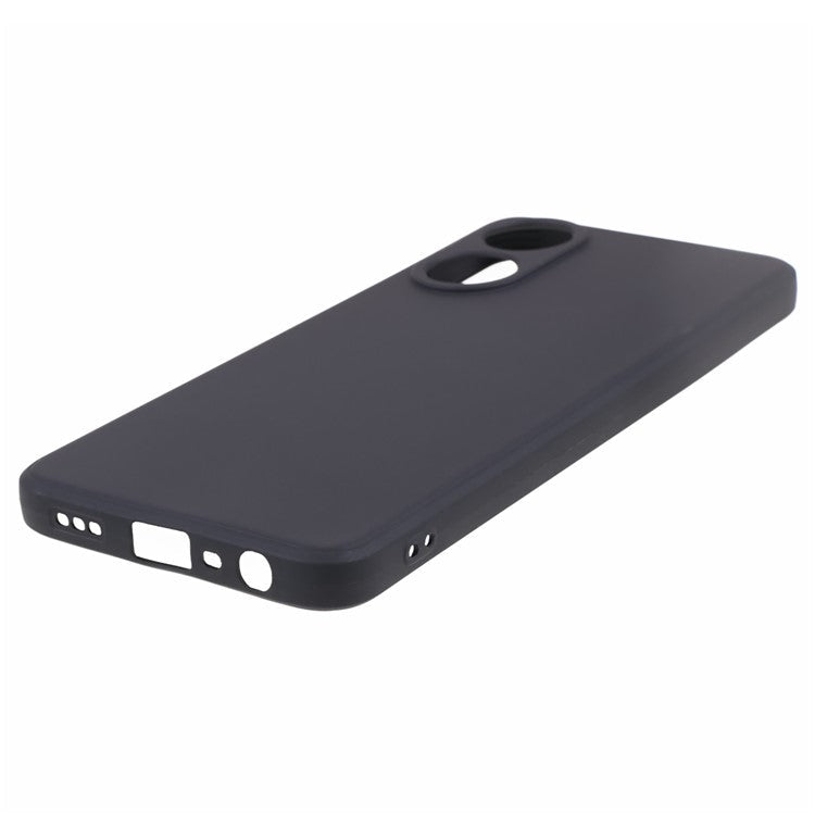 Straight Edge Phone Case for Oppo A78 4G , Lens Precise Cutout Soft TPU Anti-scratch Cover - Black