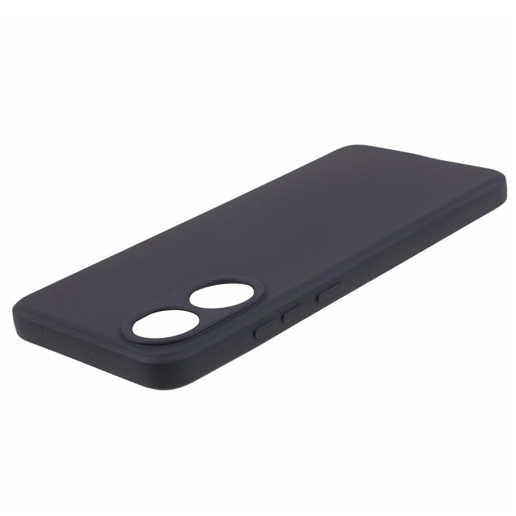 Straight Edge Phone Case for Oppo A78 4G , Lens Precise Cutout Soft TPU Anti-scratch Cover - Black