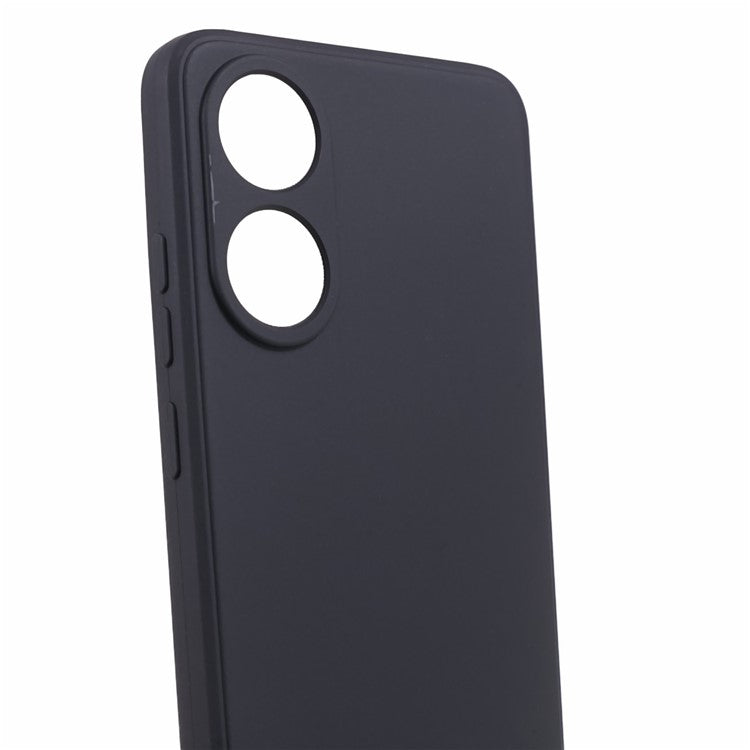 Straight Edge Phone Case for Oppo A78 4G , Lens Precise Cutout Soft TPU Anti-scratch Cover - Black