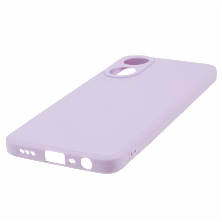 Straight Edge Phone Case for Oppo A78 4G , Lens Precise Cutout Soft TPU Anti-scratch Cover - Purple