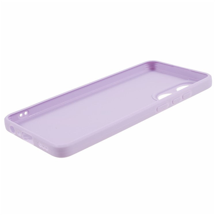 Straight Edge Phone Case for Oppo A78 4G , Lens Precise Cutout Soft TPU Anti-scratch Cover - Purple