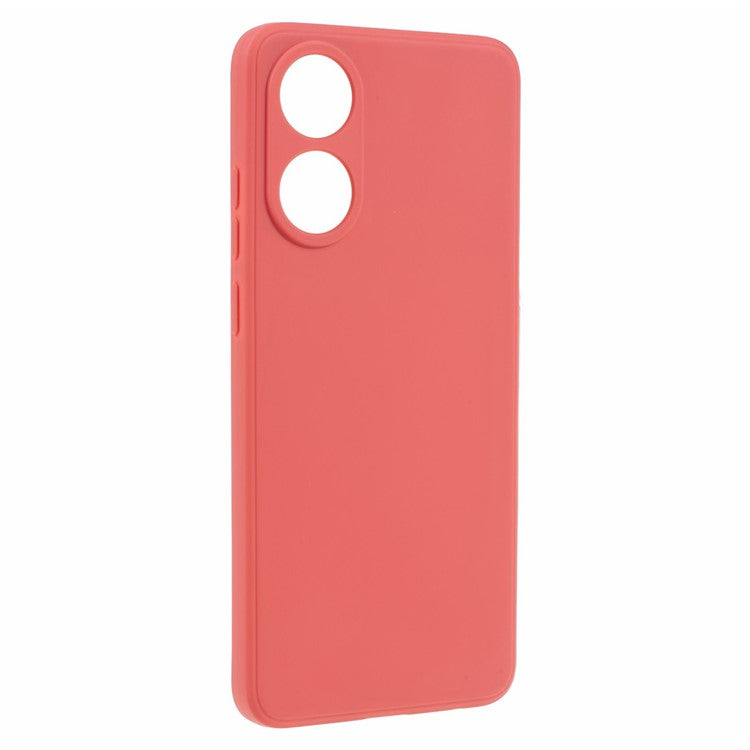 Straight Edge Phone Case for Oppo A78 4G , Lens Precise Cutout Soft TPU Anti-scratch Cover - Red