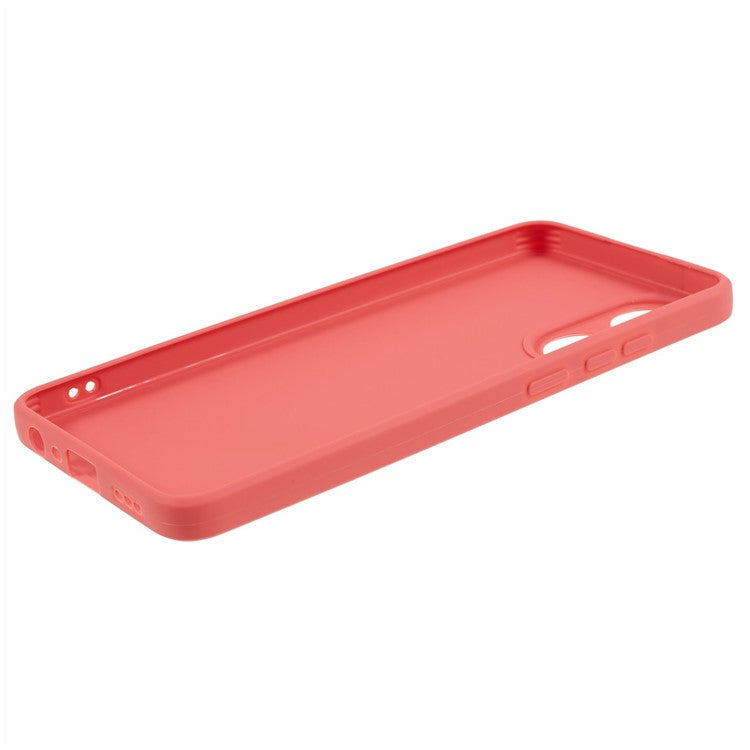 Straight Edge Phone Case for Oppo A78 4G , Lens Precise Cutout Soft TPU Anti-scratch Cover - Red