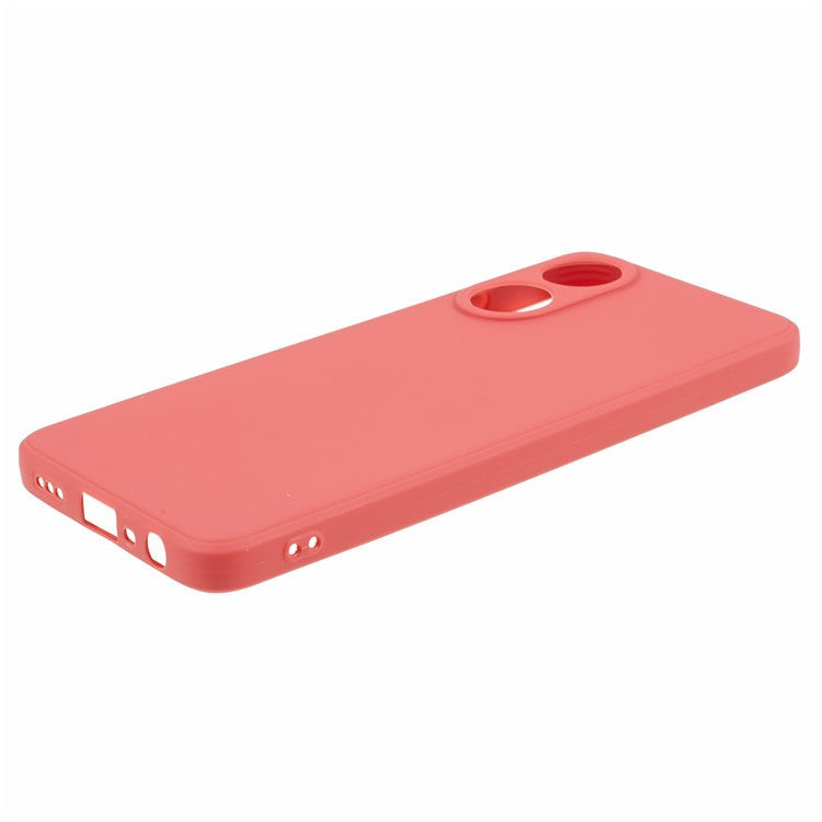 Straight Edge Phone Case for Oppo A78 4G , Lens Precise Cutout Soft TPU Anti-scratch Cover - Red