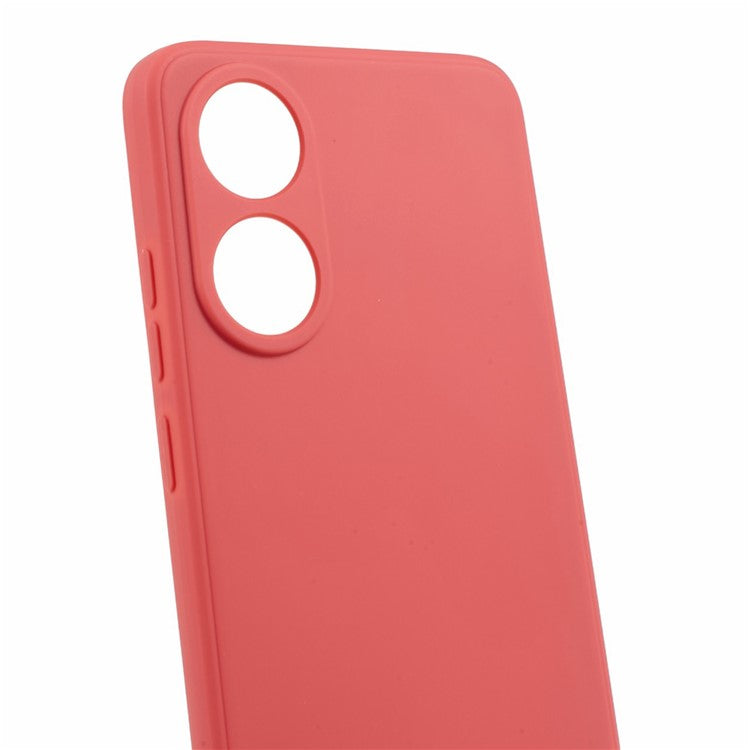 Straight Edge Phone Case for Oppo A78 4G , Lens Precise Cutout Soft TPU Anti-scratch Cover - Red