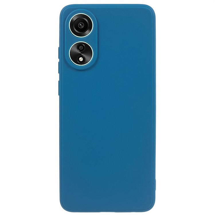 Straight Edge Phone Case for Oppo A78 4G , Lens Precise Cutout Soft TPU Anti-scratch Cover - Sapphire