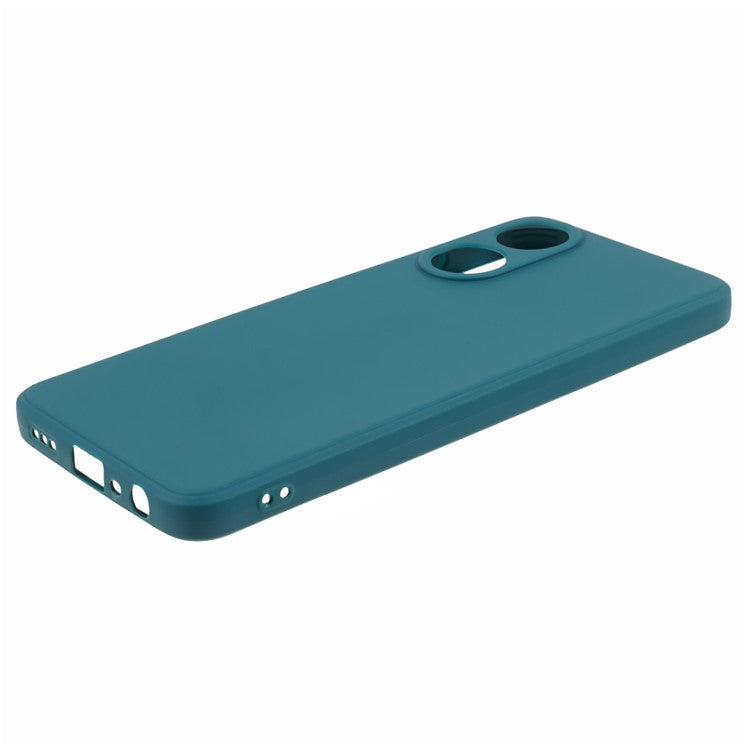 Straight Edge Phone Case for Oppo A78 4G , Lens Precise Cutout Soft TPU Anti-scratch Cover - Army Green