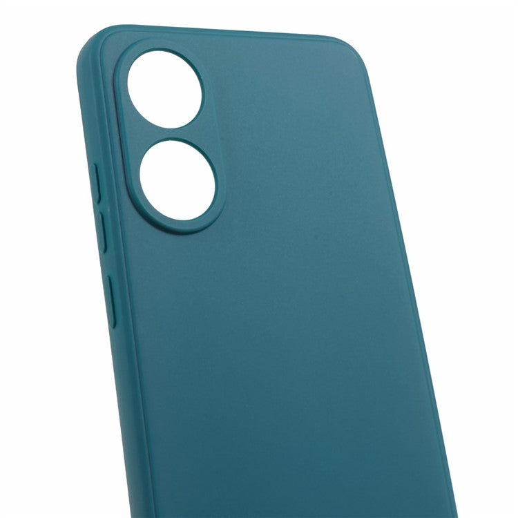 Straight Edge Phone Case for Oppo A78 4G , Lens Precise Cutout Soft TPU Anti-scratch Cover - Army Green
