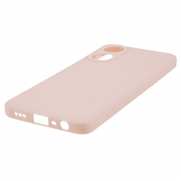 Straight Edge Phone Case for Oppo A78 4G , Lens Precise Cutout Soft TPU Anti-scratch Cover - Pink