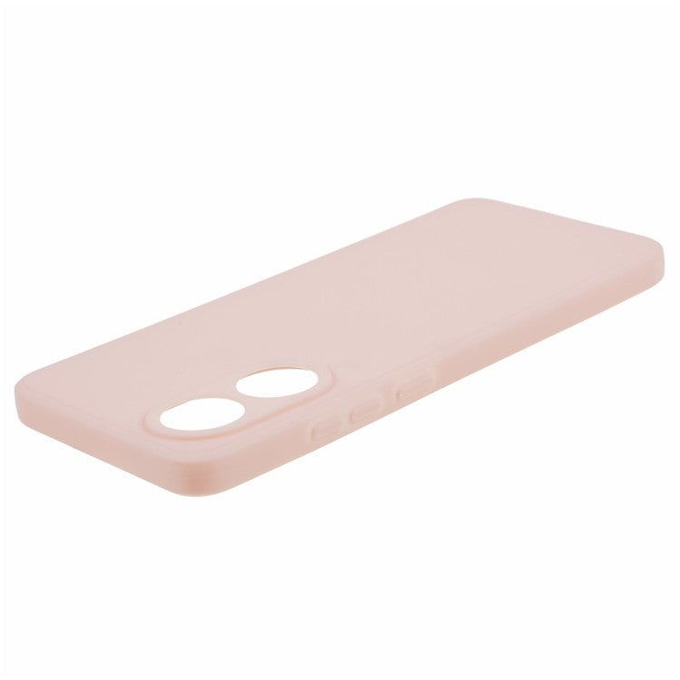 Straight Edge Phone Case for Oppo A78 4G , Lens Precise Cutout Soft TPU Anti-scratch Cover - Pink