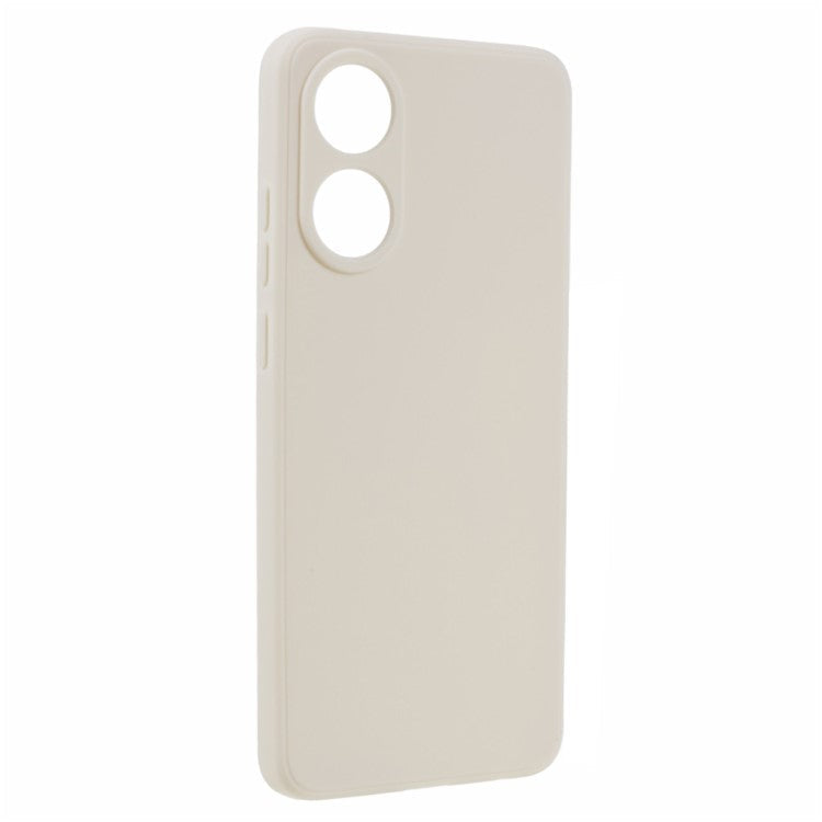 Straight Edge Phone Case for Oppo A78 4G , Lens Precise Cutout Soft TPU Anti-scratch Cover - White
