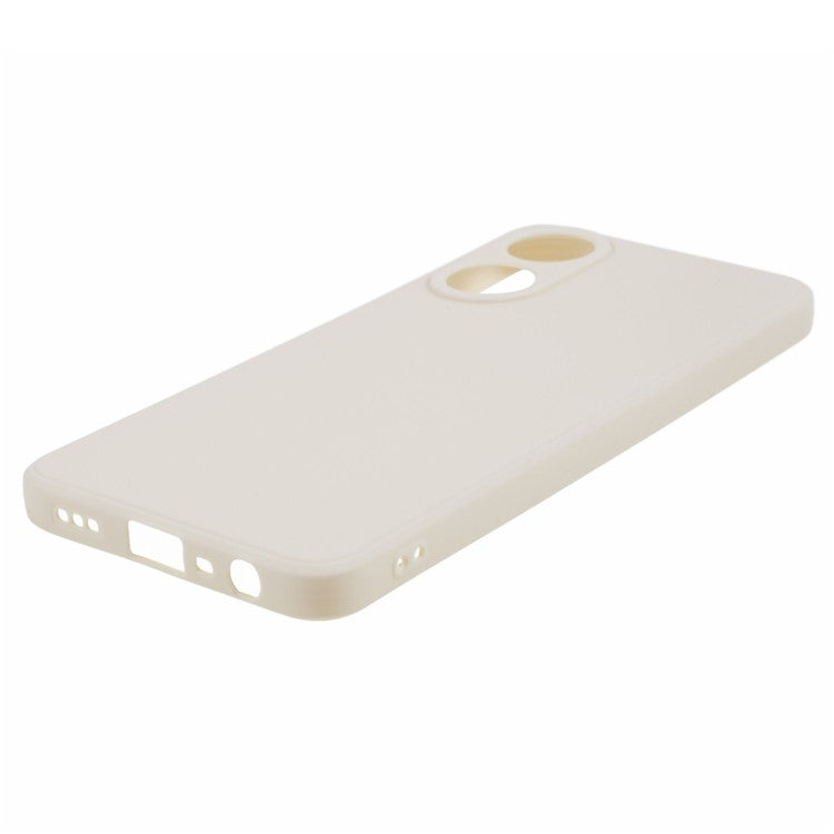 Straight Edge Phone Case for Oppo A78 4G , Lens Precise Cutout Soft TPU Anti-scratch Cover - White