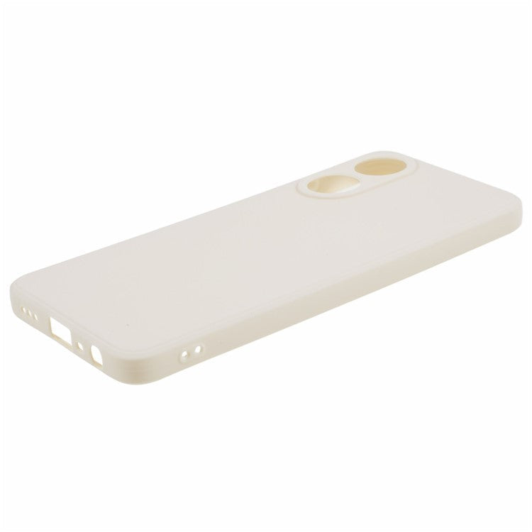 Straight Edge Phone Case for Oppo A78 4G , Lens Precise Cutout Soft TPU Anti-scratch Cover - White