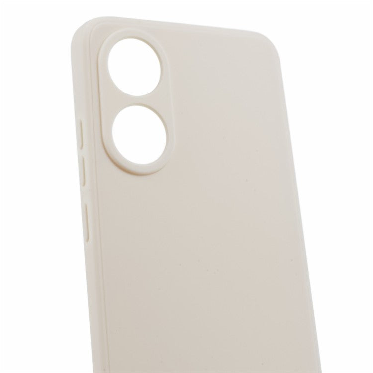 Straight Edge Phone Case for Oppo A78 4G , Lens Precise Cutout Soft TPU Anti-scratch Cover - White