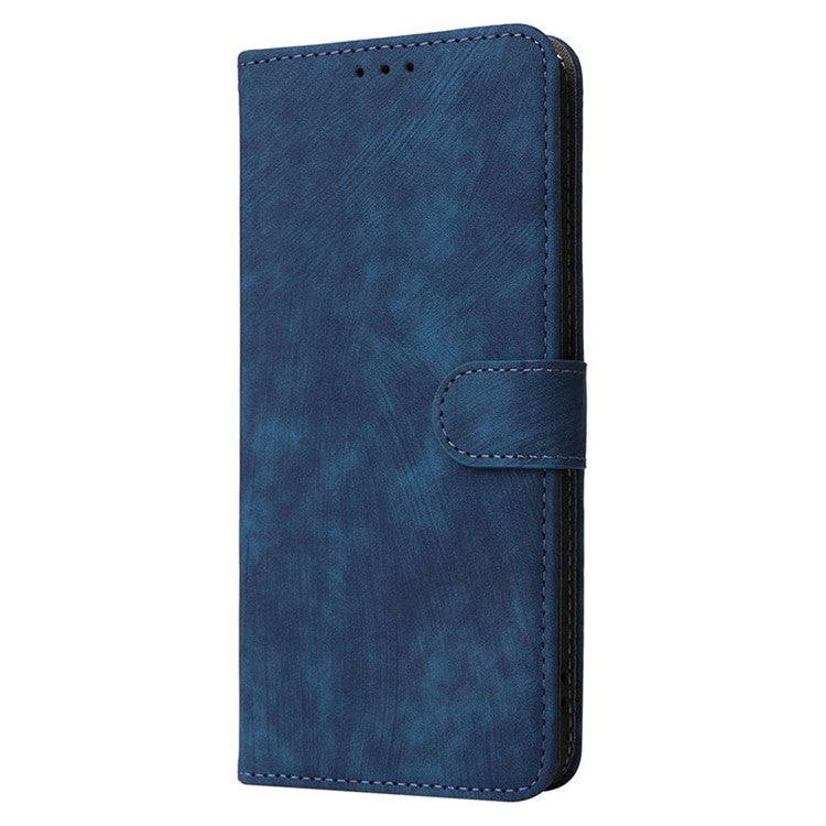 For OnePlus Nord CE3 5G / Oppo K11 5G RFID Blocking Cell Phone Case Leather Wallet Stand Cover with Strap - Blue