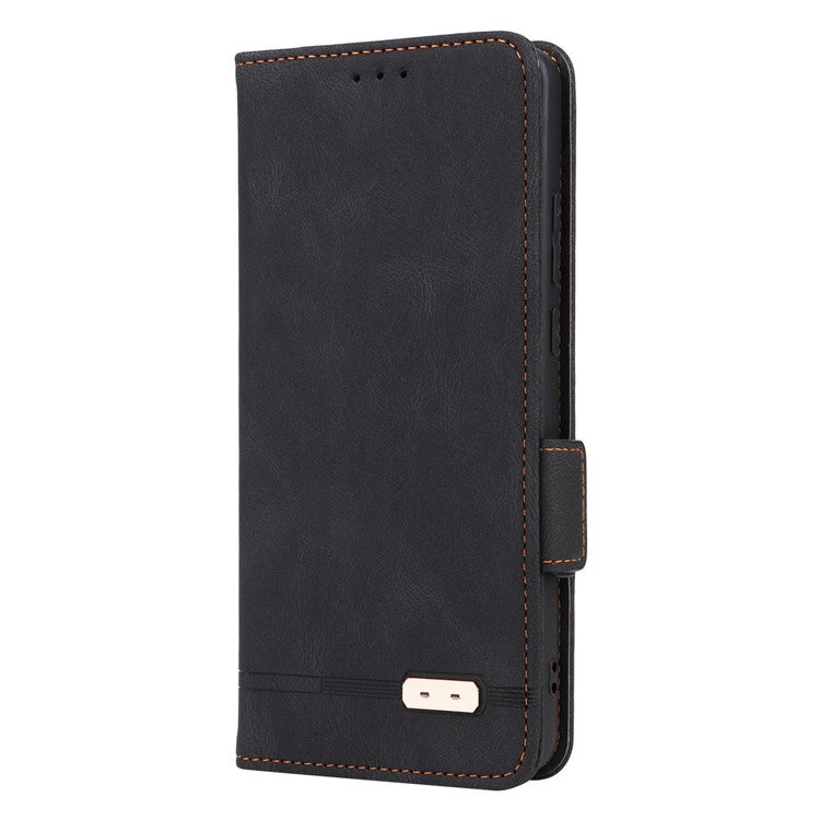 For OnePlus Nord CE3 5G Hardware Decor Phone Case PU Leather Wallet Stand Anti-drop Cover - Black