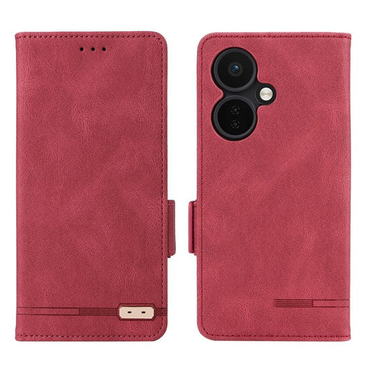 For OnePlus Nord CE3 5G Hardware Decor Phone Case PU Leather Wallet Stand Anti-drop Cover - Rose