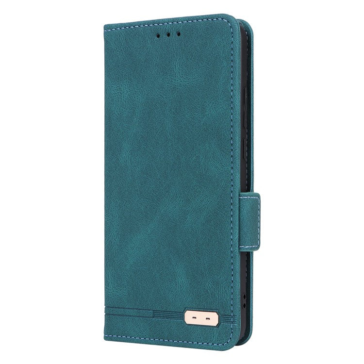 For OnePlus Nord CE3 5G Hardware Decor Phone Case PU Leather Wallet Stand Anti-drop Cover - Blue