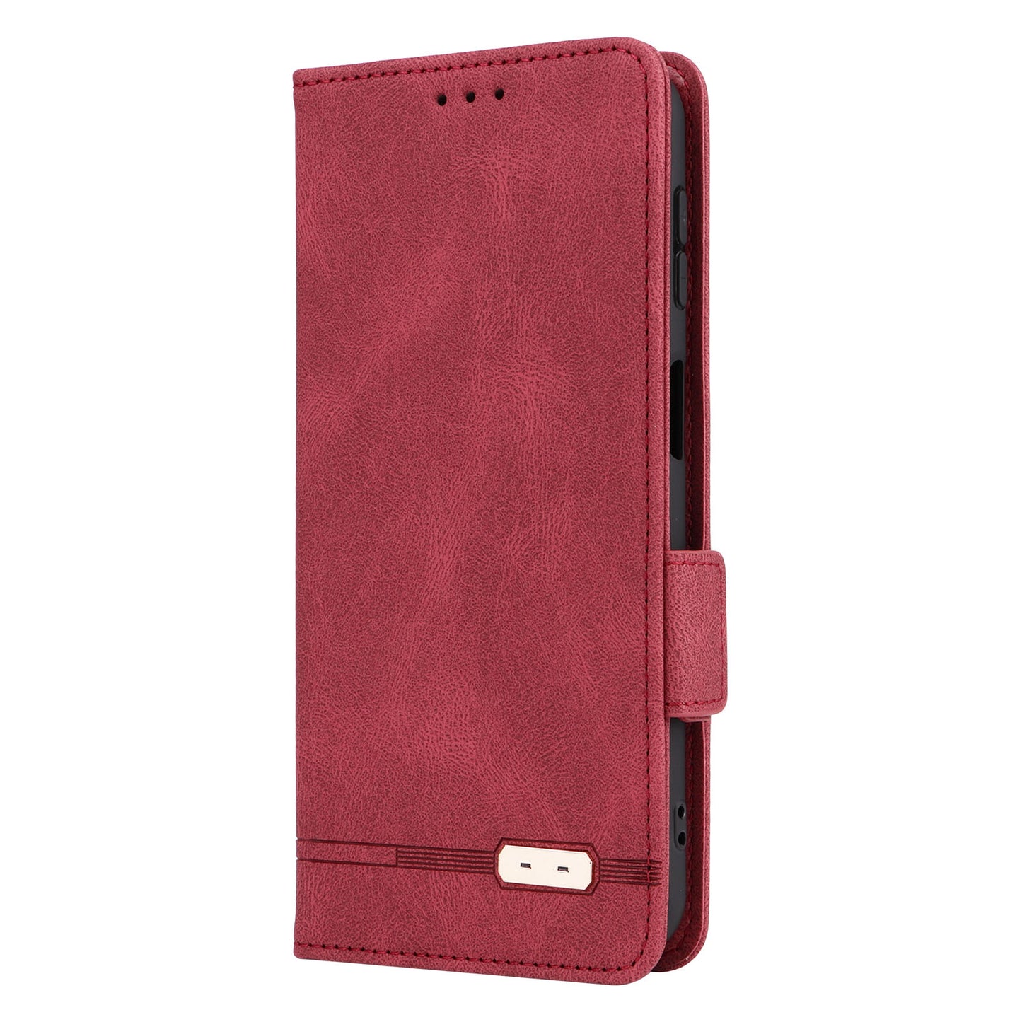 For Samsung Galaxy F34 5G / M34 5G PU Leather Wallet Phone Case Hardware Decor Anti-drop Stand Cover - Rose