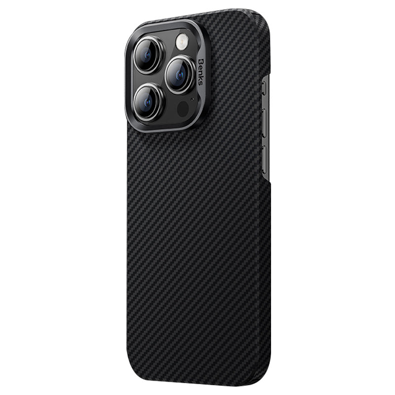 600D Kevlar Aramid Fiber+PC Phone Case for iPhone 15 Plus Protective Ultra-Thin Matte Phone Cover