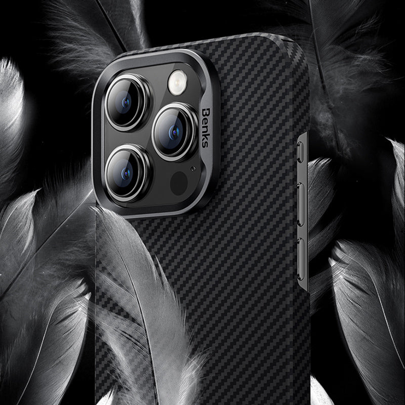 600D Kevlar Aramid Fiber+PC Phone Case for iPhone 15 Plus Protective Ultra-Thin Matte Phone Cover