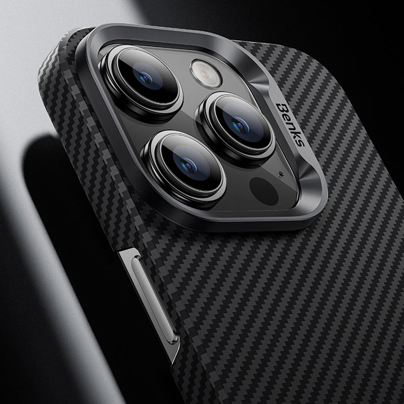 600D Kevlar Aramid Fiber+PC Phone Case for iPhone 15 Plus Protective Ultra-Thin Matte Phone Cover